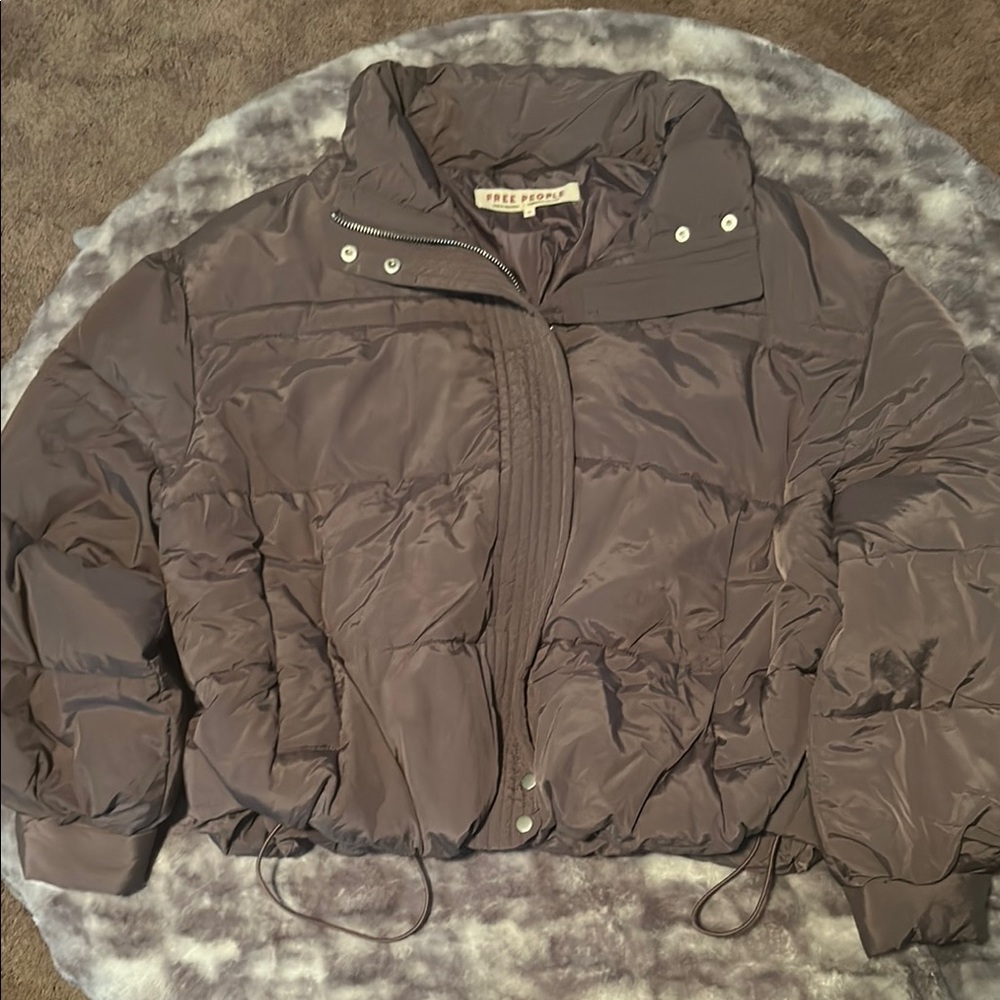Free People Women's Gray Puffer Jacket